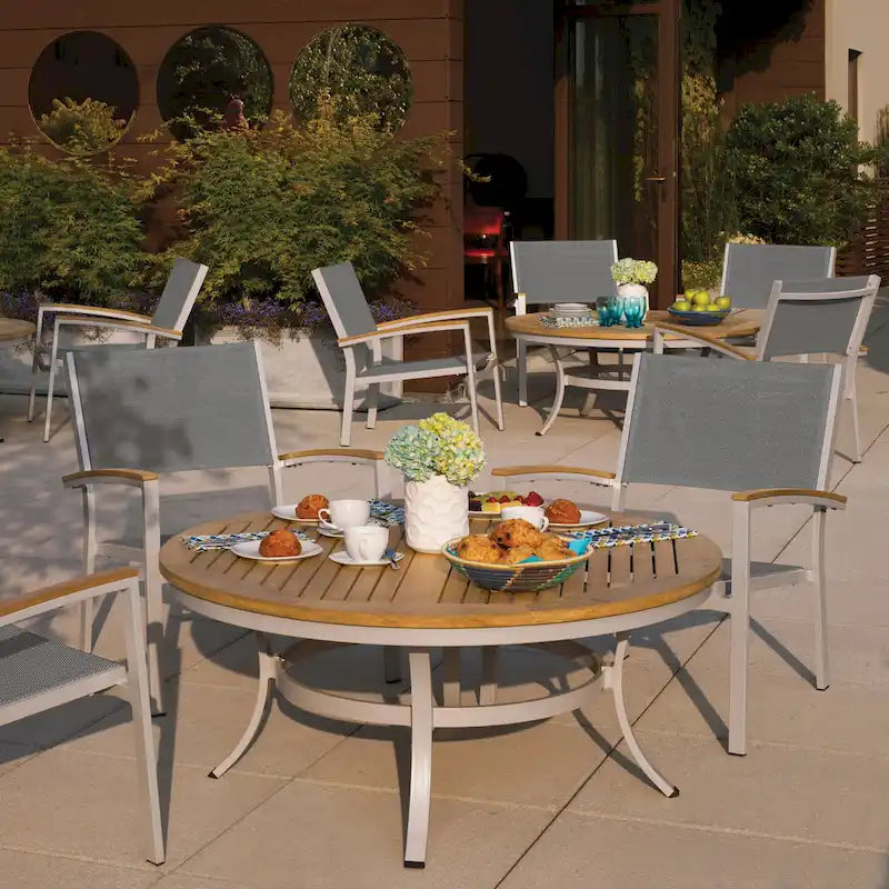 Oxford Garden Travira 5 Piece Cafe Set, Natural Tekwood