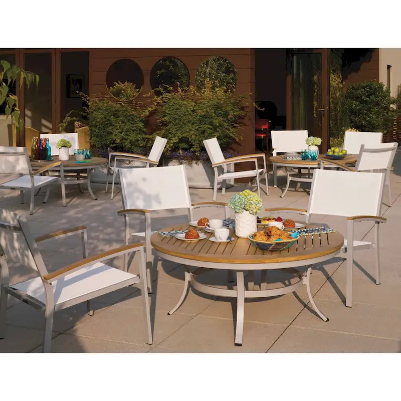 Oxford Garden Travira 5 Piece Cafe Set, Natural Tekwood