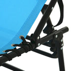 Patio Folding Chaise Lounge, Outdoor Sun Tanning Chair with 4-Position Reclining Back, Pillow, Breathable Mesh and Bungee Seat
