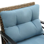 Patio 4 piece sectional sofa set rattan wicker outdoor garden furniture corner sofa set with cushion