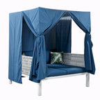 Outdoor Patio Sunbed with Curtains, High Comfort, Suitable