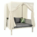 Outdoor Patio Sunbed with Curtains, High Comfort, Suitable