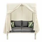 Outdoor Patio Sunbed with Curtains, High Comfort, Suitable