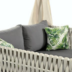 Outdoor Patio Sunbed with Curtains, High Comfort, Suitable