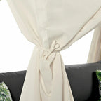 Outdoor Patio Sunbed with Curtains, High Comfort, Suitable