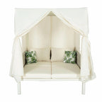 Outdoor Patio Sunbed with Curtains, High Comfort, Suitable