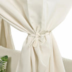 Outdoor Patio Sunbed with Curtains, High Comfort, Suitable