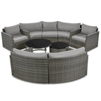 Nestfair 9-Pieces Wicker Outdoor Patio Sofa Set with Pillows and Cushions