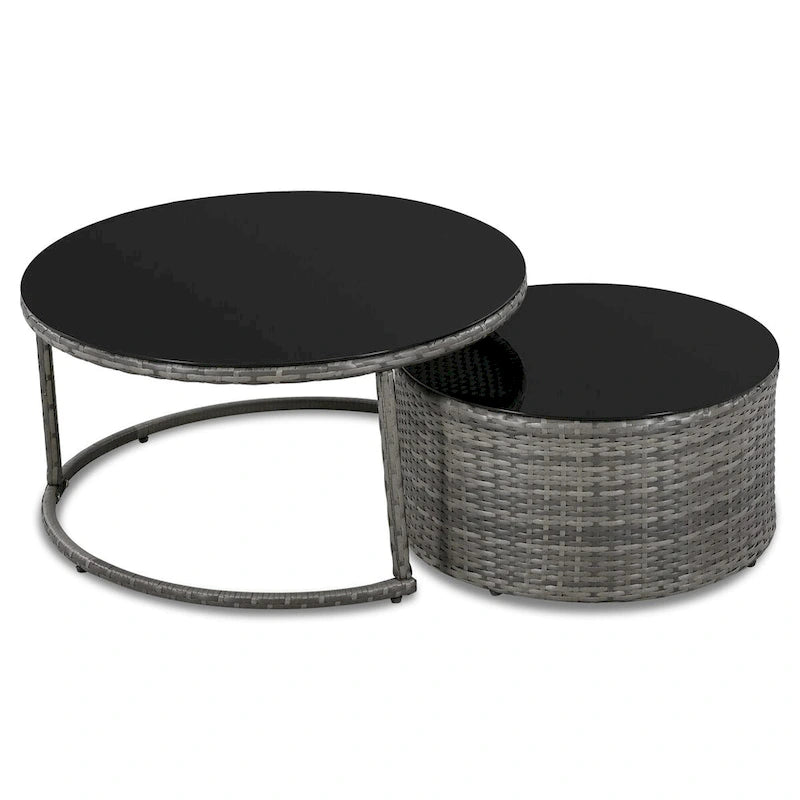 Nestfair 9-Pieces Wicker Outdoor Patio Sofa Set with Pillows and Cushions