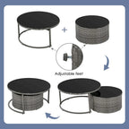 Nestfair 9-Pieces Wicker Outdoor Patio Sofa Set with Pillows and Cushions