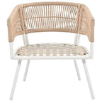 4PCS Boho Rope Patio Sofa Set with Acacia Wood Table