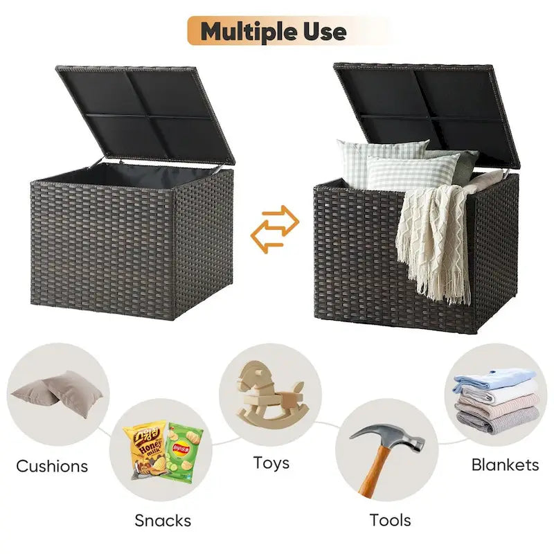 Patio Outdoor Patio Storage Box Waterproof Table