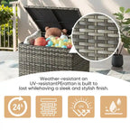 Patio Outdoor Patio Storage Box Waterproof Table