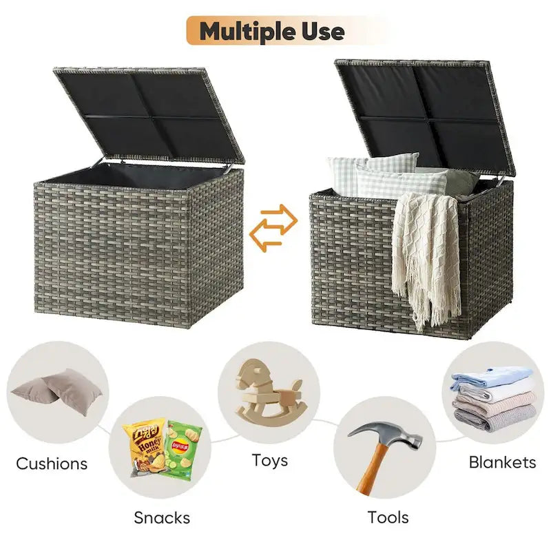 Patio Outdoor Patio Storage Box Waterproof Table