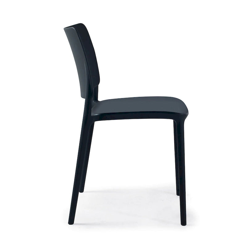 WRGHOME Modern Stacking Patio Dining Side Chair Indoor/Outdoor (Set of 2) - 31.30 H X 19.29 W X 21.06 D