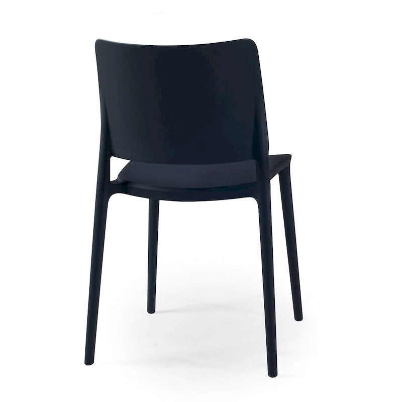 WRGHOME Modern Stacking Patio Dining Side Chair Indoor/Outdoor (Set of 2) - 31.30 H X 19.29 W X 21.06 D