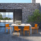 WRGHOME Modern Stacking Patio Dining Side Chair Indoor/Outdoor (Set of 2) - 31.30 H X 19.29 W X 21.06 D