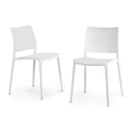 WRGHOME Modern Stacking Patio Dining Side Chair Indoor/Outdoor (Set of 2) - 31.30 H X 19.29 W X 21.06 D