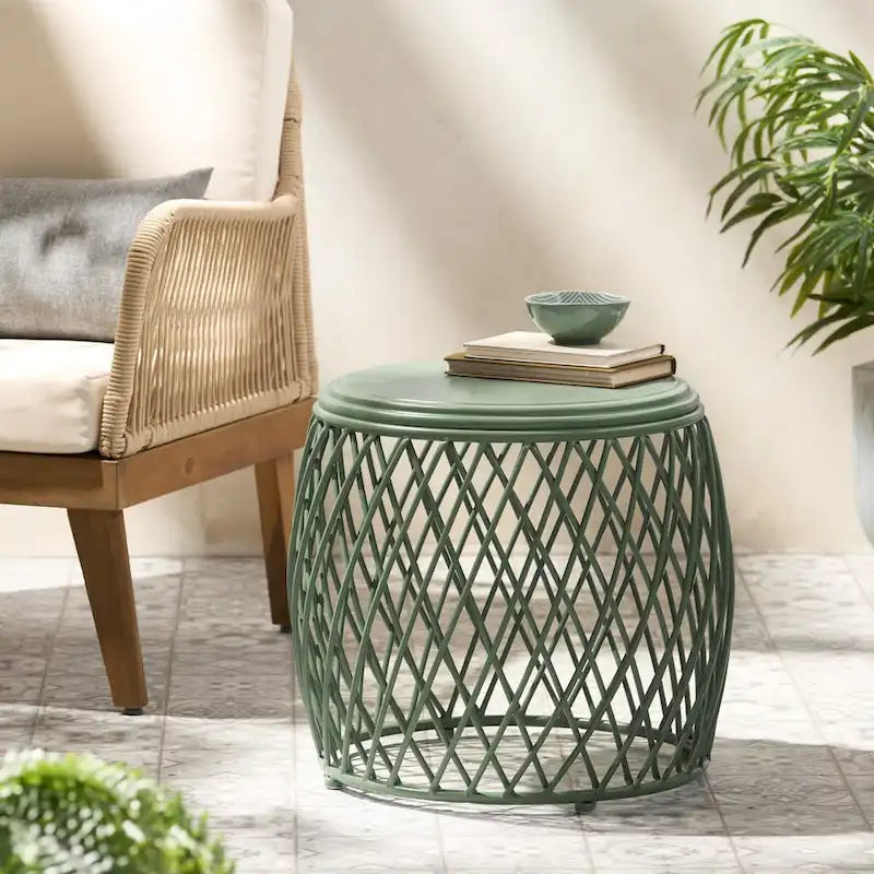 19.75Outdoor Side Table Patio Table Accent Table Small End Table Porch Beach Patio Garden
