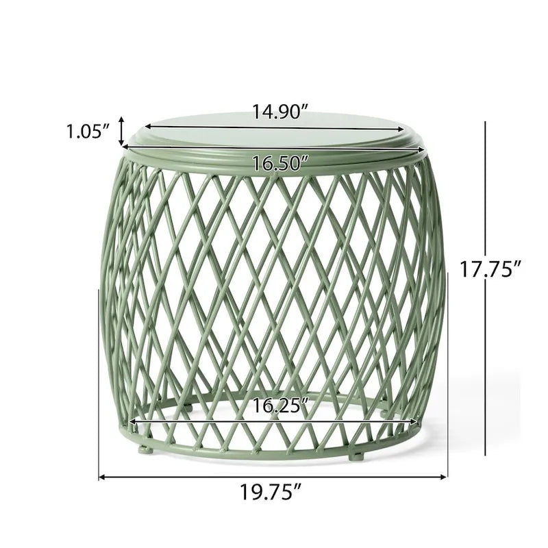 19.75Outdoor Side Table Patio Table Accent Table Small End Table Porch Beach Patio Garden
