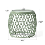 19.75Outdoor Side Table Patio Table Accent Table Small End Table Porch Beach Patio Garden