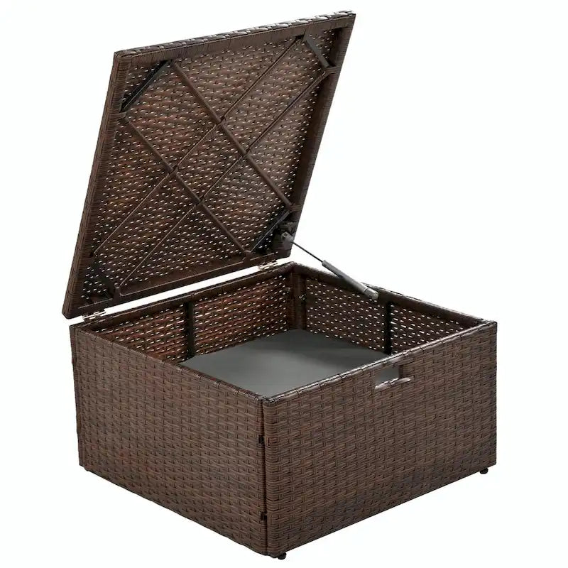 Outdoor Patio Loveseat Sofa Set with Foldable Awning