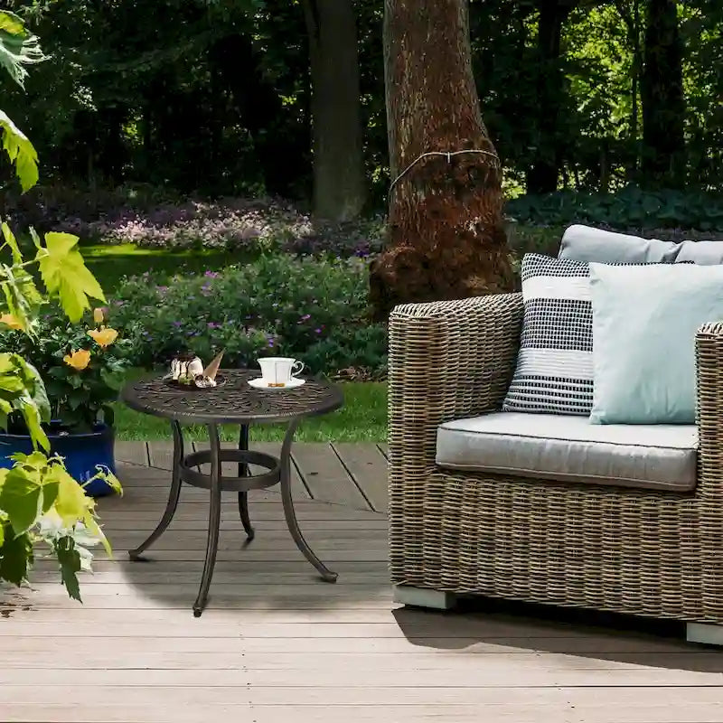 Round Garden Cast Aluminum Table