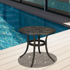 Round Garden Cast Aluminum Table
