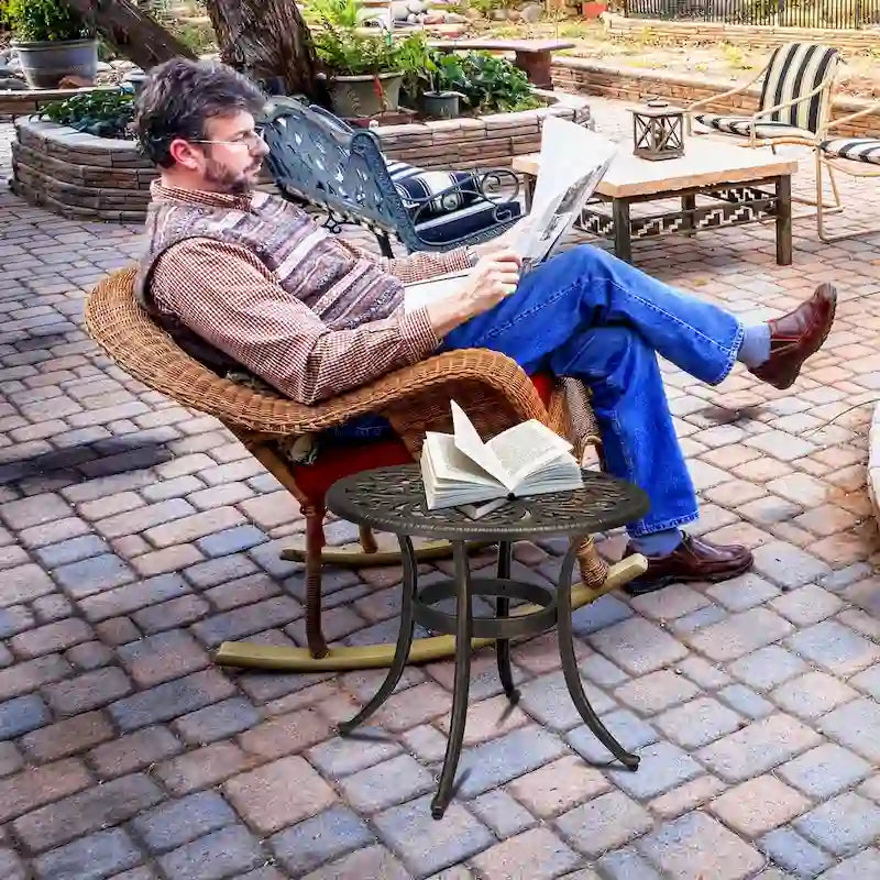 Round Garden Cast Aluminum Table