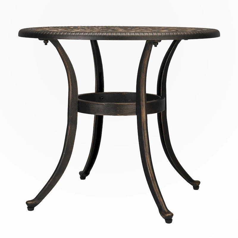 Round Garden Cast Aluminum Table