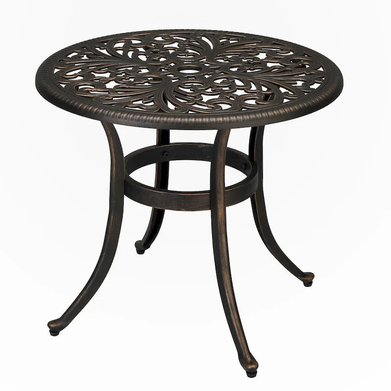 Round Garden Cast Aluminum Table