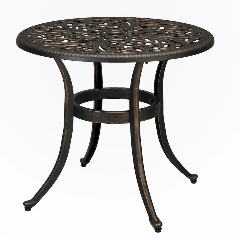 Round Garden Cast Aluminum Table