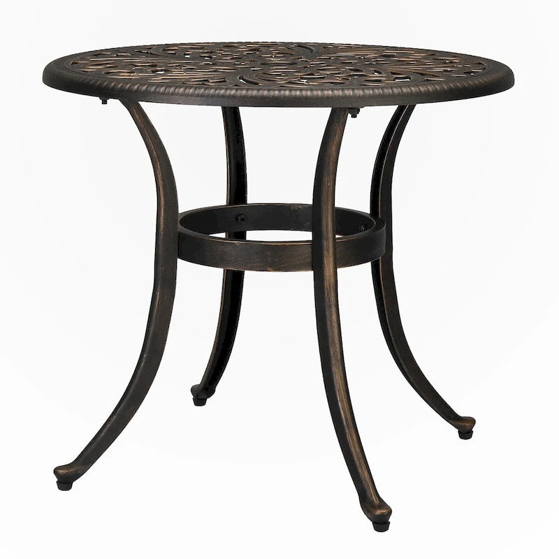 Round Garden Cast Aluminum Table