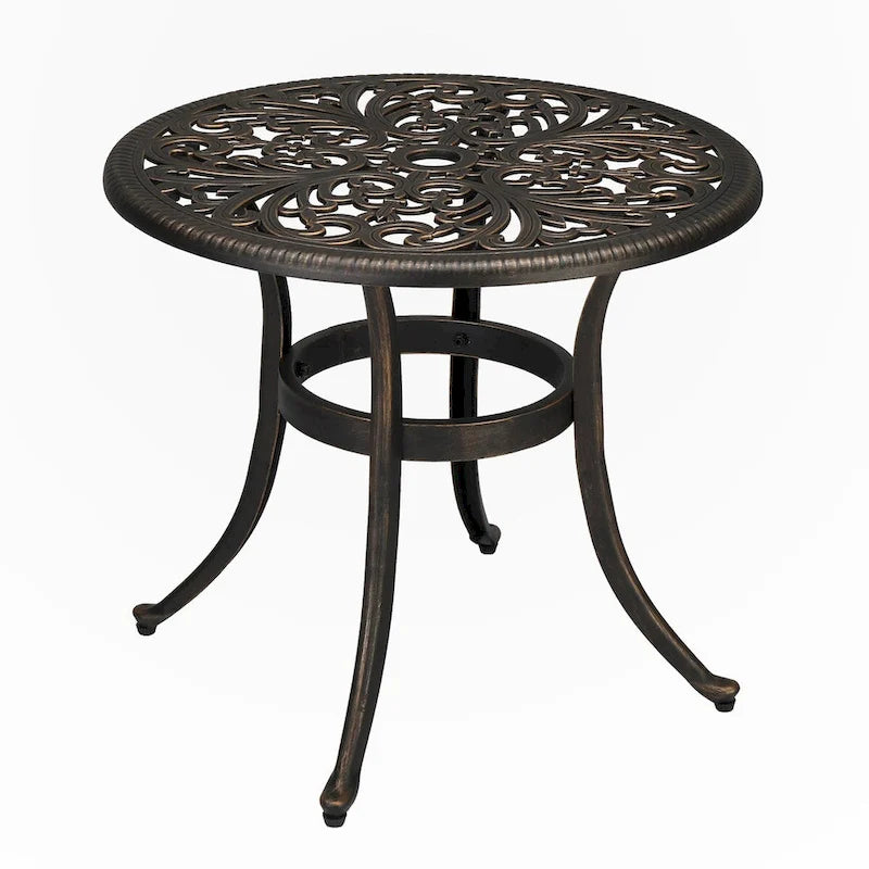 Round Garden Cast Aluminum Table