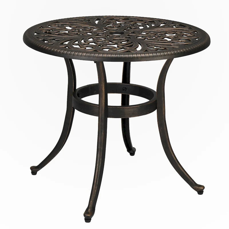 Round Garden Cast Aluminum Table