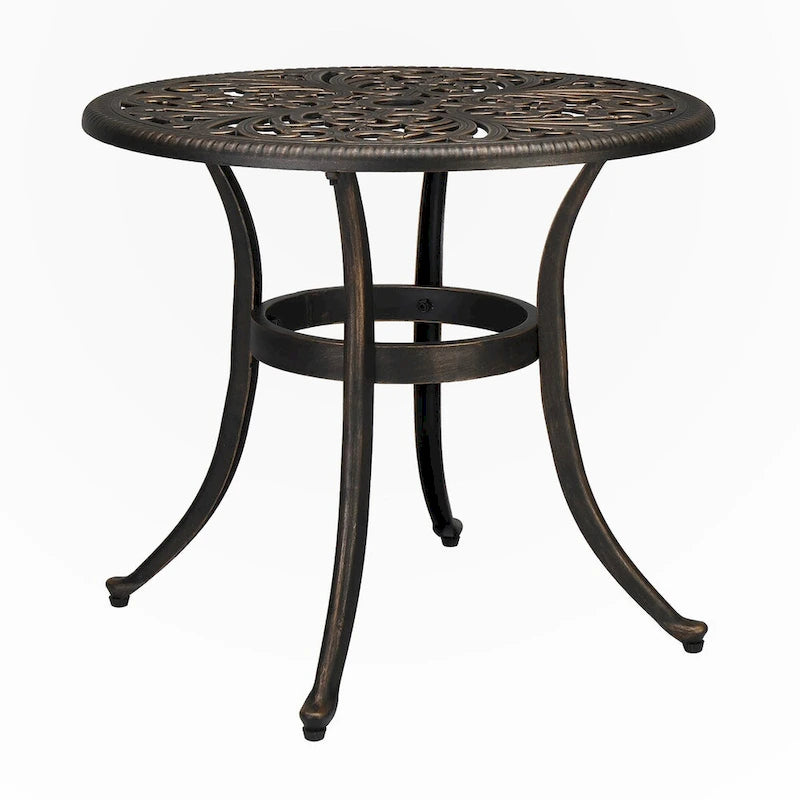 Round Garden Cast Aluminum Table