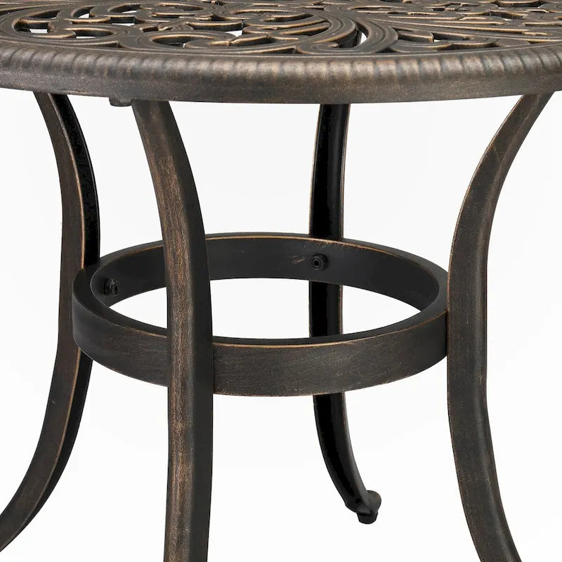 Round Garden Cast Aluminum Table