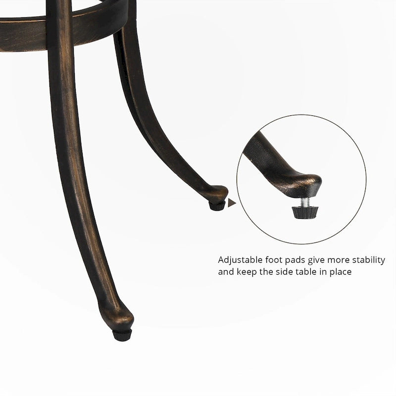 Round Garden Cast Aluminum Table