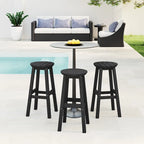 Polytrends Laguna Hdpe All Weather Outdoor Patio 29 Round Bar Stool (Set Of 3)