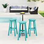 Polytrends Laguna Hdpe All Weather Outdoor Patio 29 Round Bar Stool (Set Of 3)