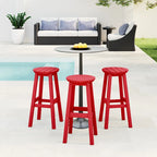 Polytrends Laguna Hdpe All Weather Outdoor Patio 29 Round Bar Stool (Set Of 3)