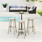 Polytrends Laguna Hdpe All Weather Outdoor Patio 29 Round Bar Stool (Set Of 3)