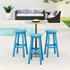 Polytrends Laguna Hdpe All Weather Outdoor Patio 29 Round Bar Stool (Set Of 3)