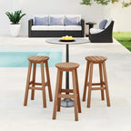 Polytrends Laguna Hdpe All Weather Outdoor Patio 29 Round Bar Stool (Set Of 3)