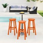 Polytrends Laguna Hdpe All Weather Outdoor Patio 29 Round Bar Stool (Set Of 3)
