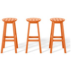 Polytrends Laguna Hdpe All Weather Outdoor Patio 29 Round Bar Stool (Set Of 3)