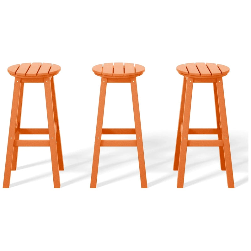 Polytrends Laguna Hdpe All Weather Outdoor Patio 29 Round Bar Stool (Set Of 3)