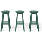 Polytrends Laguna Hdpe All Weather Outdoor Patio 29 Round Bar Stool (Set Of 3)
