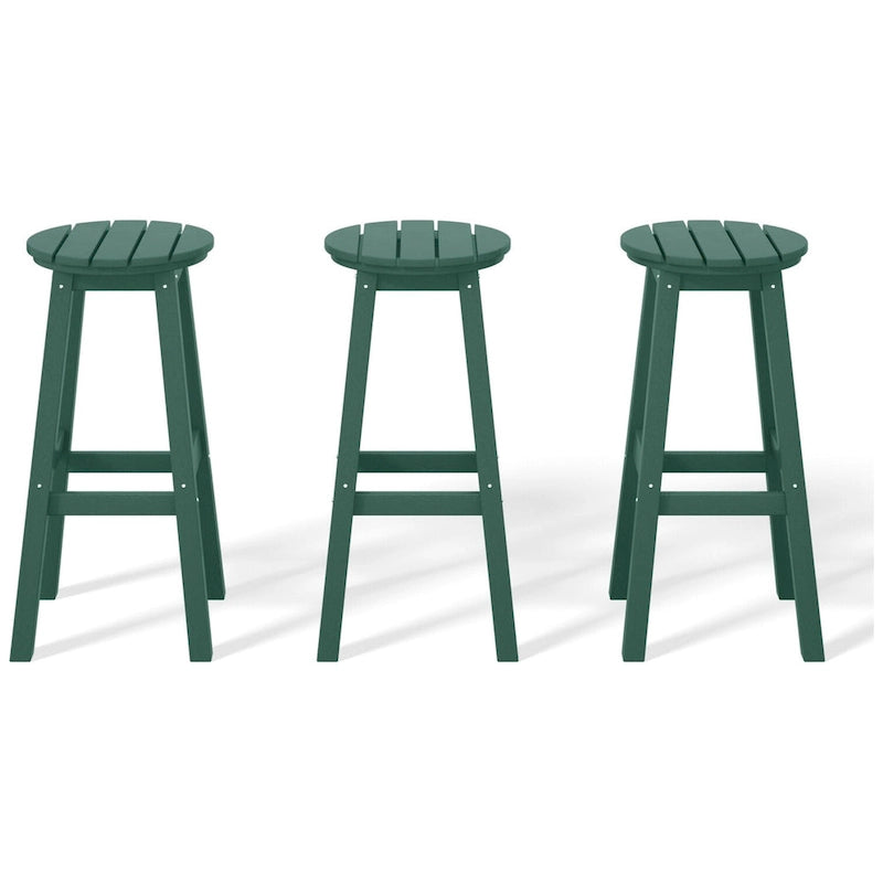Polytrends Laguna Hdpe All Weather Outdoor Patio 29 Round Bar Stool (Set Of 3)
