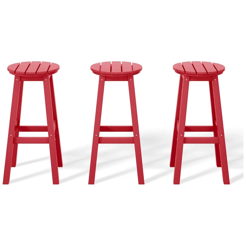 Polytrends Laguna Hdpe All Weather Outdoor Patio 29 Round Bar Stool (Set Of 3)